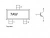 Транзистор MMBT3904 ( 7AW ) / N-P-N 40V / 0.2A / 300 Mhz (SOT-23)